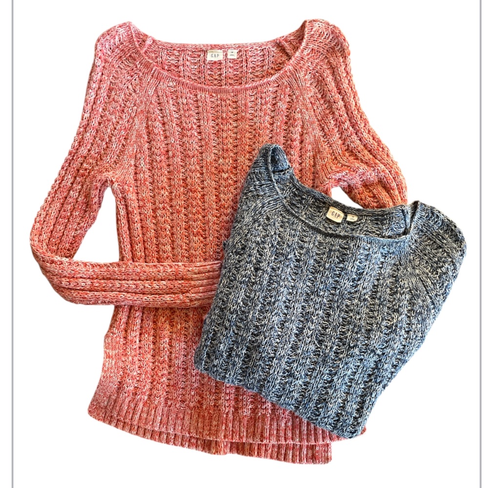 Gap chuncky sweaters pink and Blue sweater bundle lot of two size XS